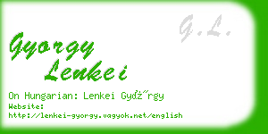 gyorgy lenkei business card